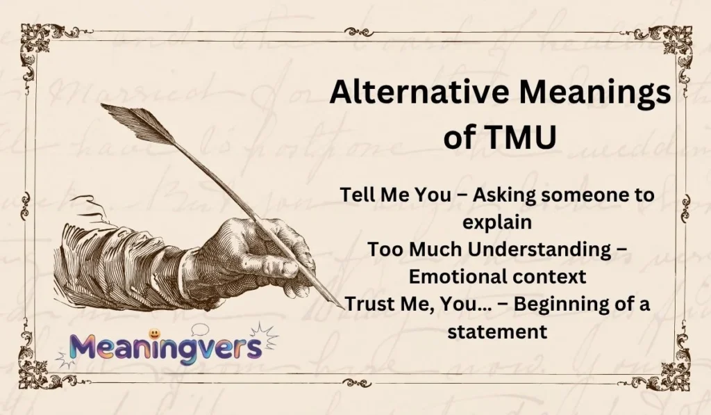 Alternative Meanings of TMU