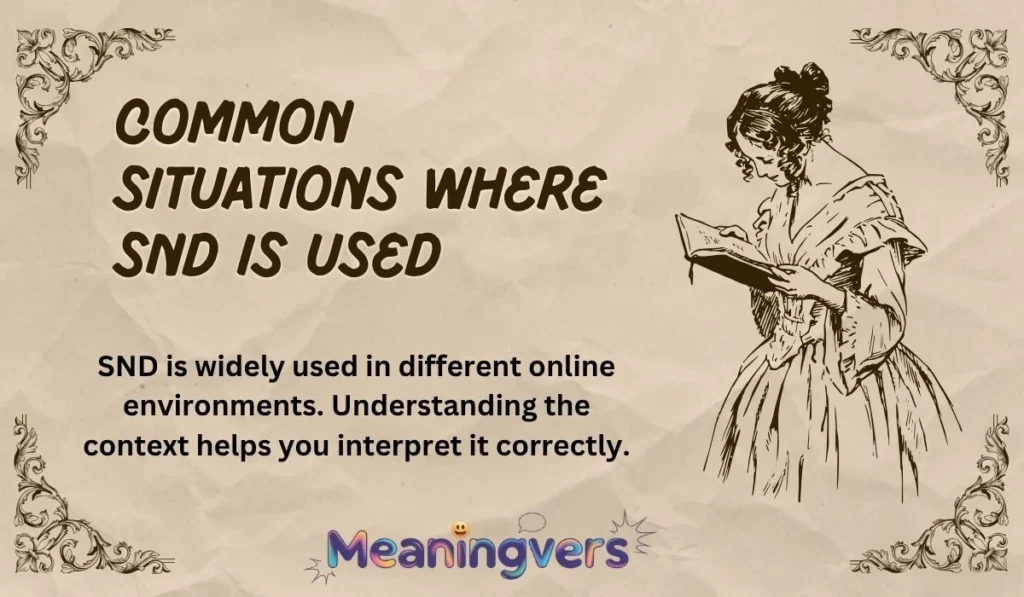 Common Situations Where SND Is Used