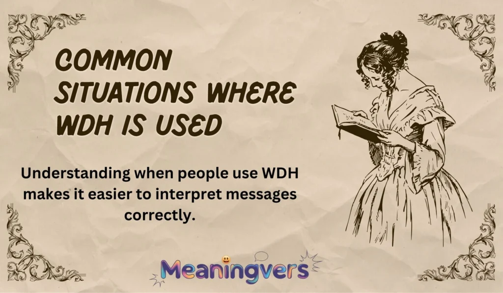 Common Situations Where WDH Is Used