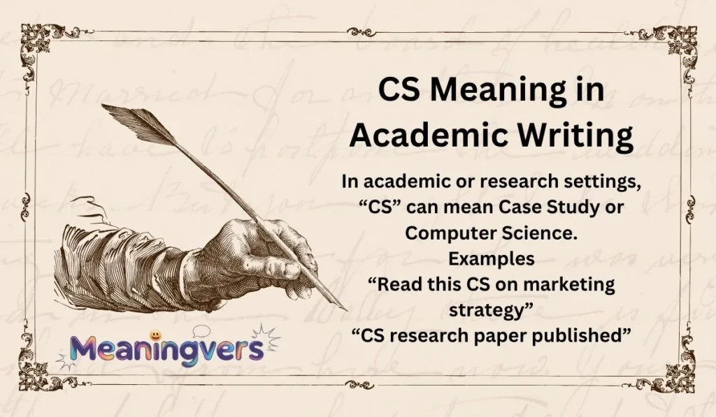 CS Meaning in Academic Writing