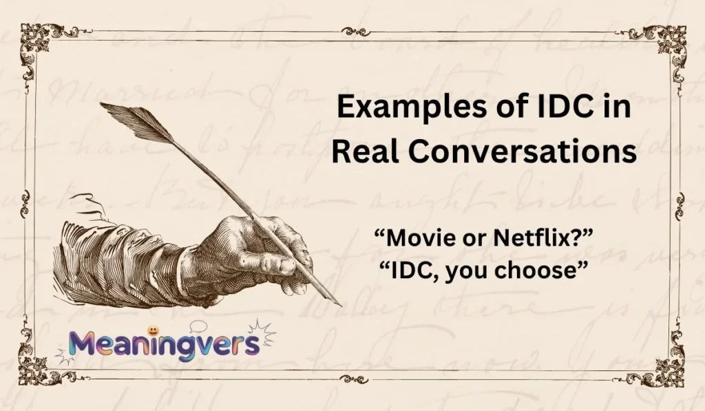 Examples of IDC in Real Conversations