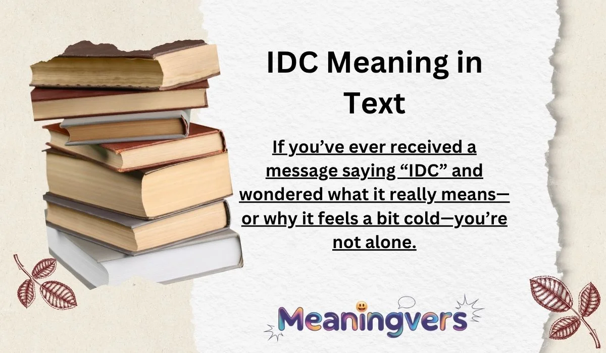 IDC Meaning in Text
