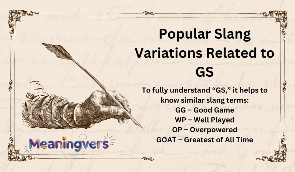Popular Slang Variations Related to GS
