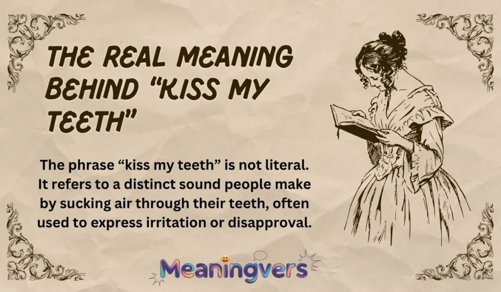 The Real Meaning Behind “Kiss My Teeth”