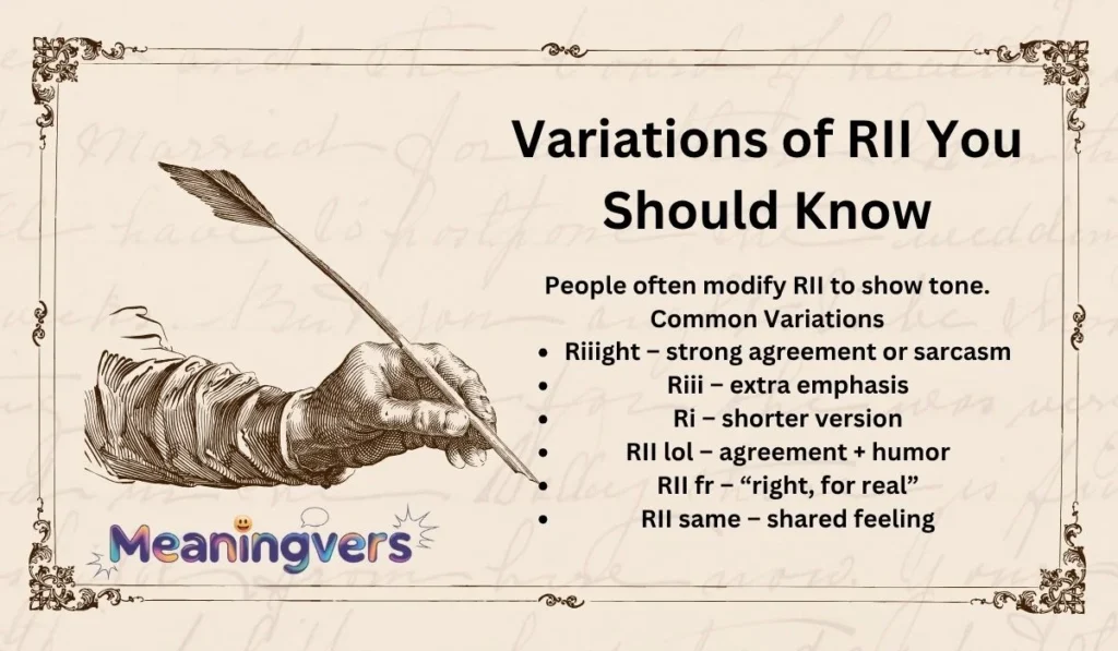 Variations of RII You Should Know