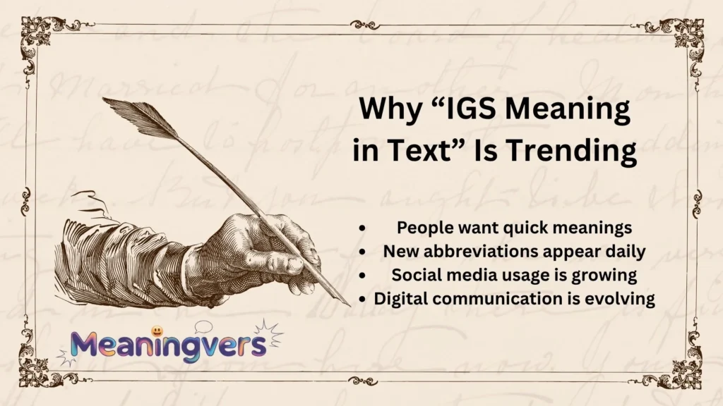 Why “IGS Meaning in Text” Is Trending
