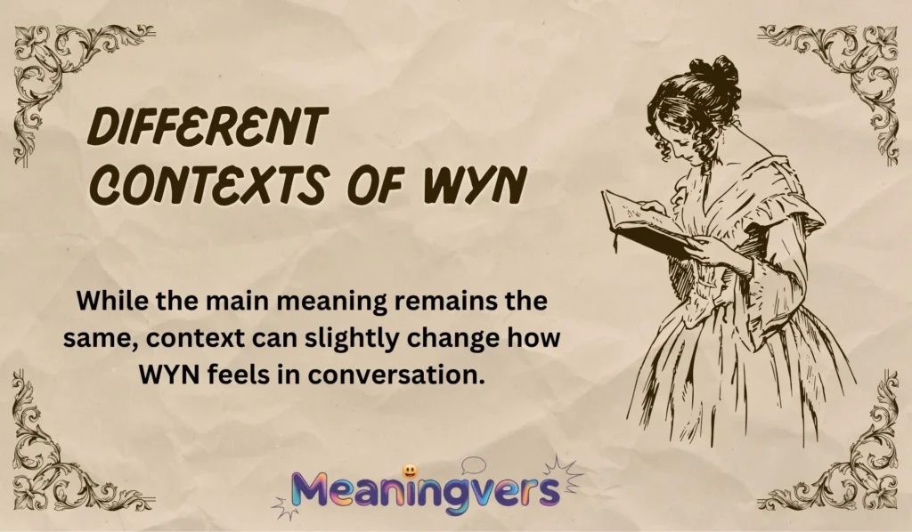 Different Contexts of WYN