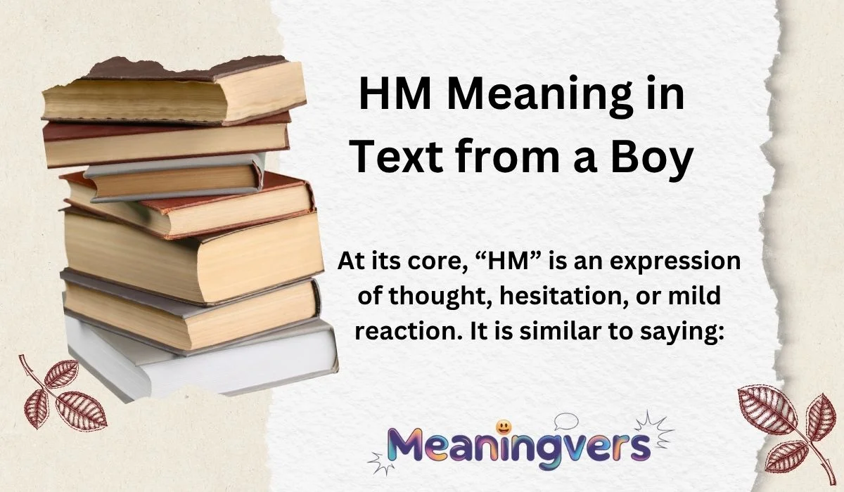 HM Meaning in Text from a Boy