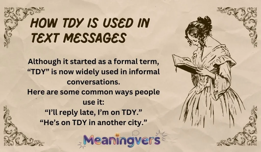 How TDY Is Used in Text Messages