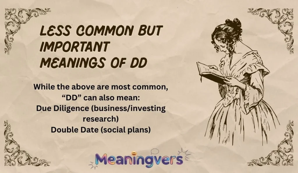 Less Common but Important Meanings of DD