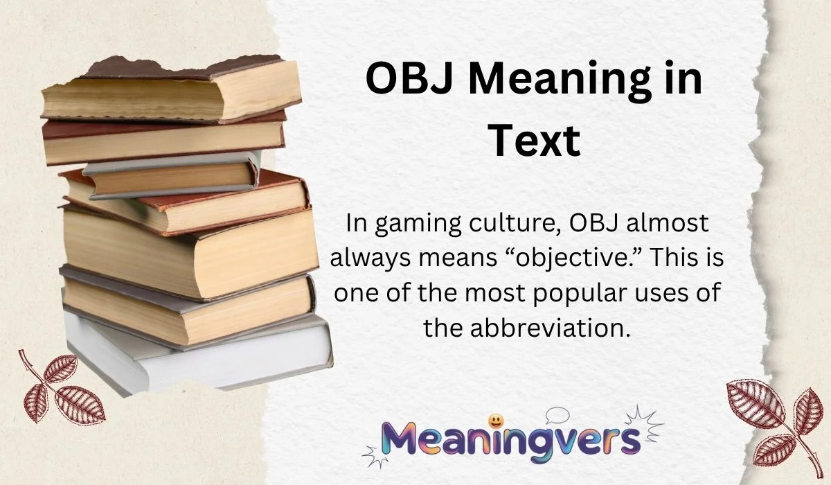 OBJ Meaning in Text
