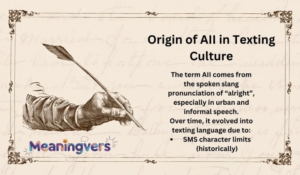 Origin of AII in Texting Culture