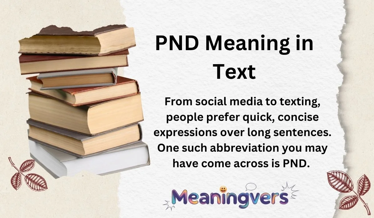 PND Meaning in Text