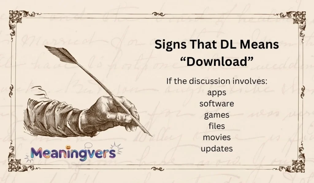 Signs That DL Means “Download”