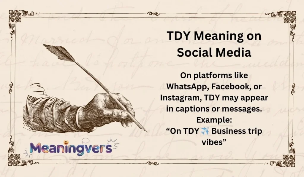 TDY Meaning on Social Media