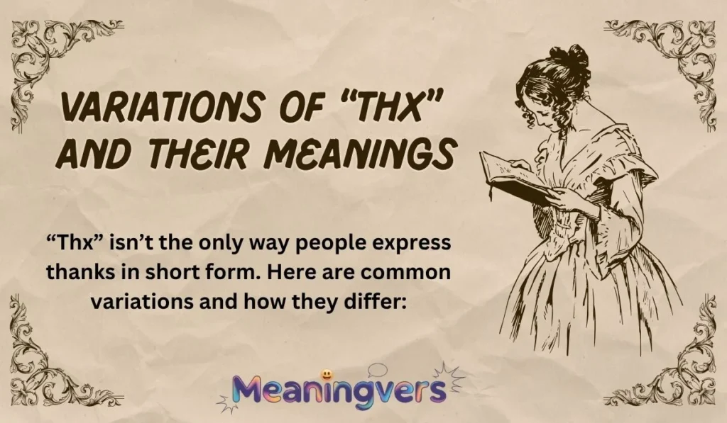 Variations of “Thx” and Their Meanings