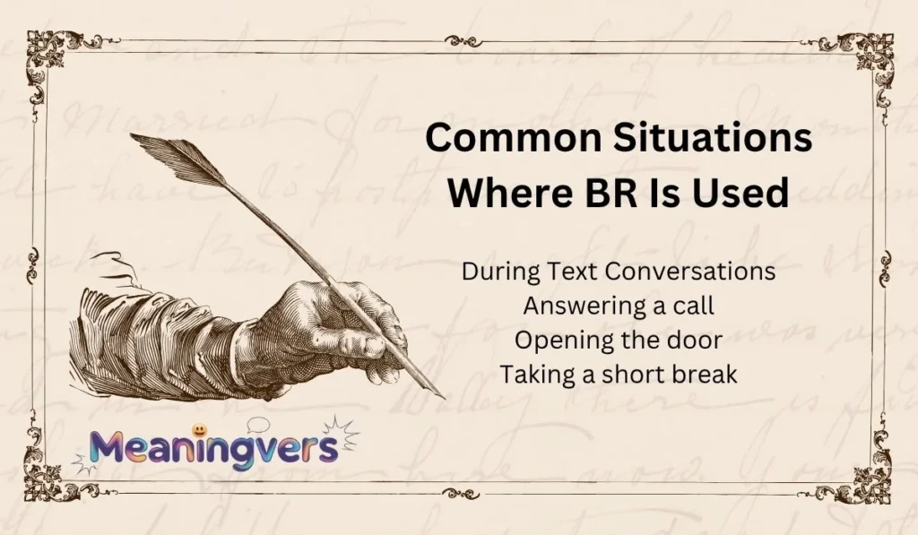 Common Situations Where BR Is Used