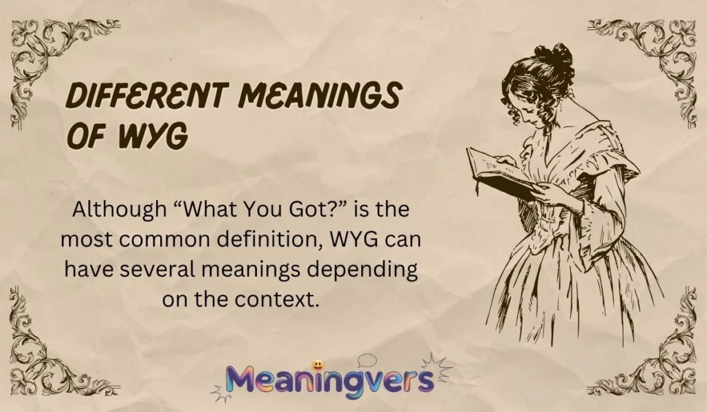 Different Meanings of WYG